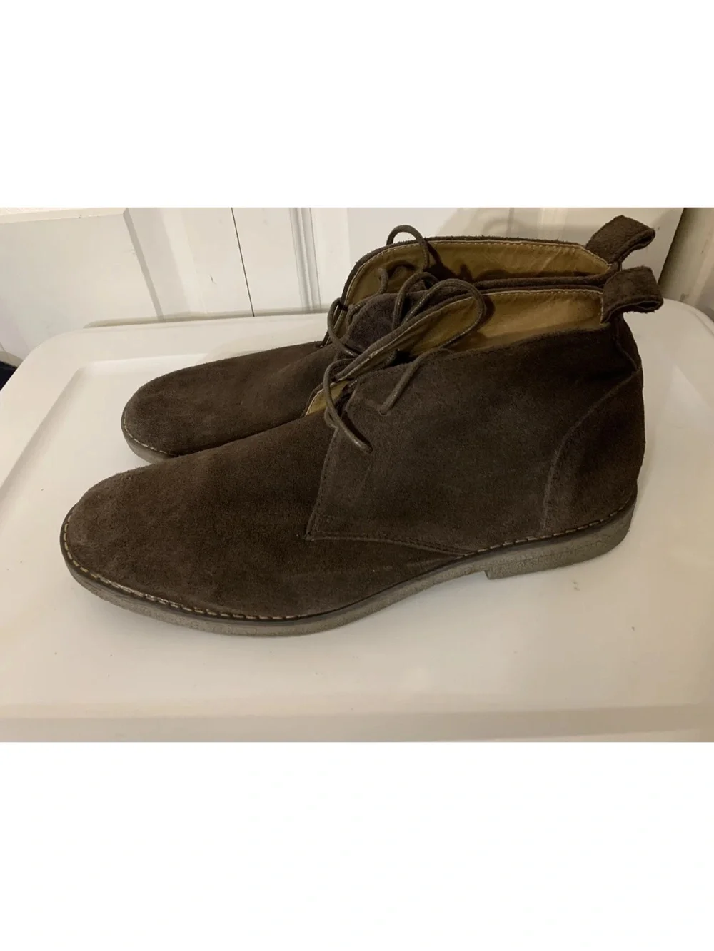 GH BASS Boots Mens 11.5D Pearce‎ Brown Chukka Ankle Hipster Suede Desert Boots